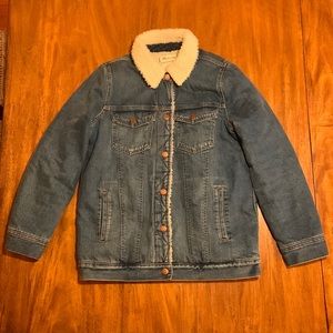 Madewell fleece lined Jean jacket